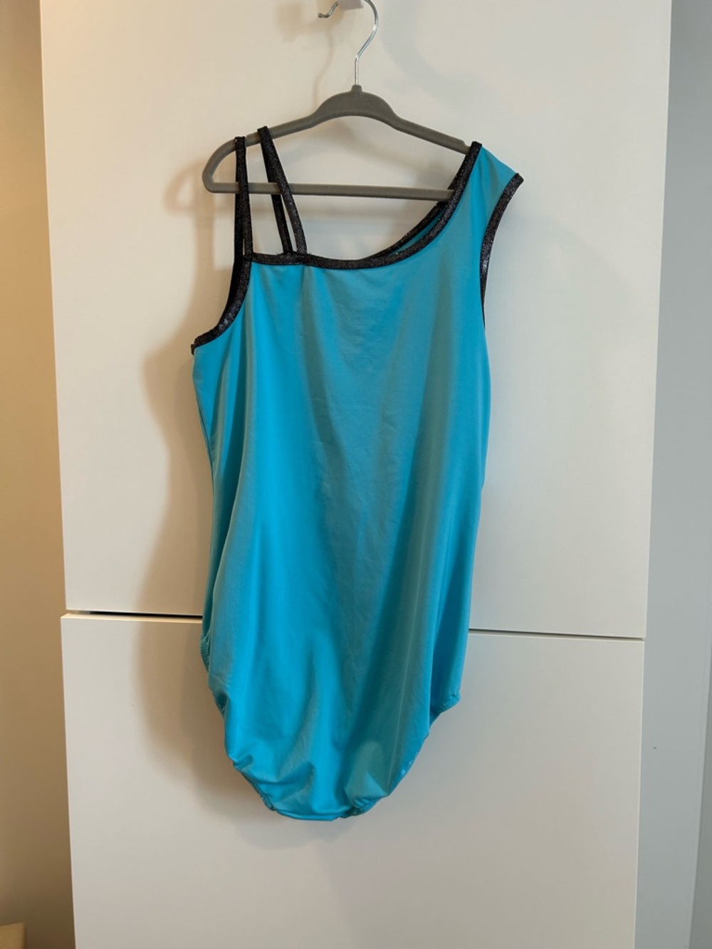 Danskin Now Turquoise and Black Girls' Dance/Gymnastics Leotard Size XL 14/16 - Picture 8 of 9